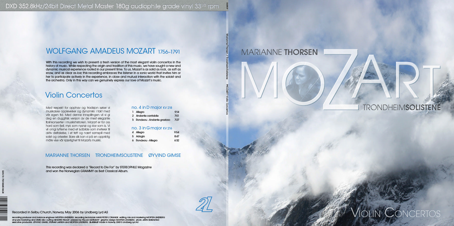 クラシック 2CD Wolfgang Amadeus Mozart , Isab Violin Concertos HMSA003940 King International I /00220 MOZART Violin Concertos - Marianne Thorsen, TrondheimSolistene
