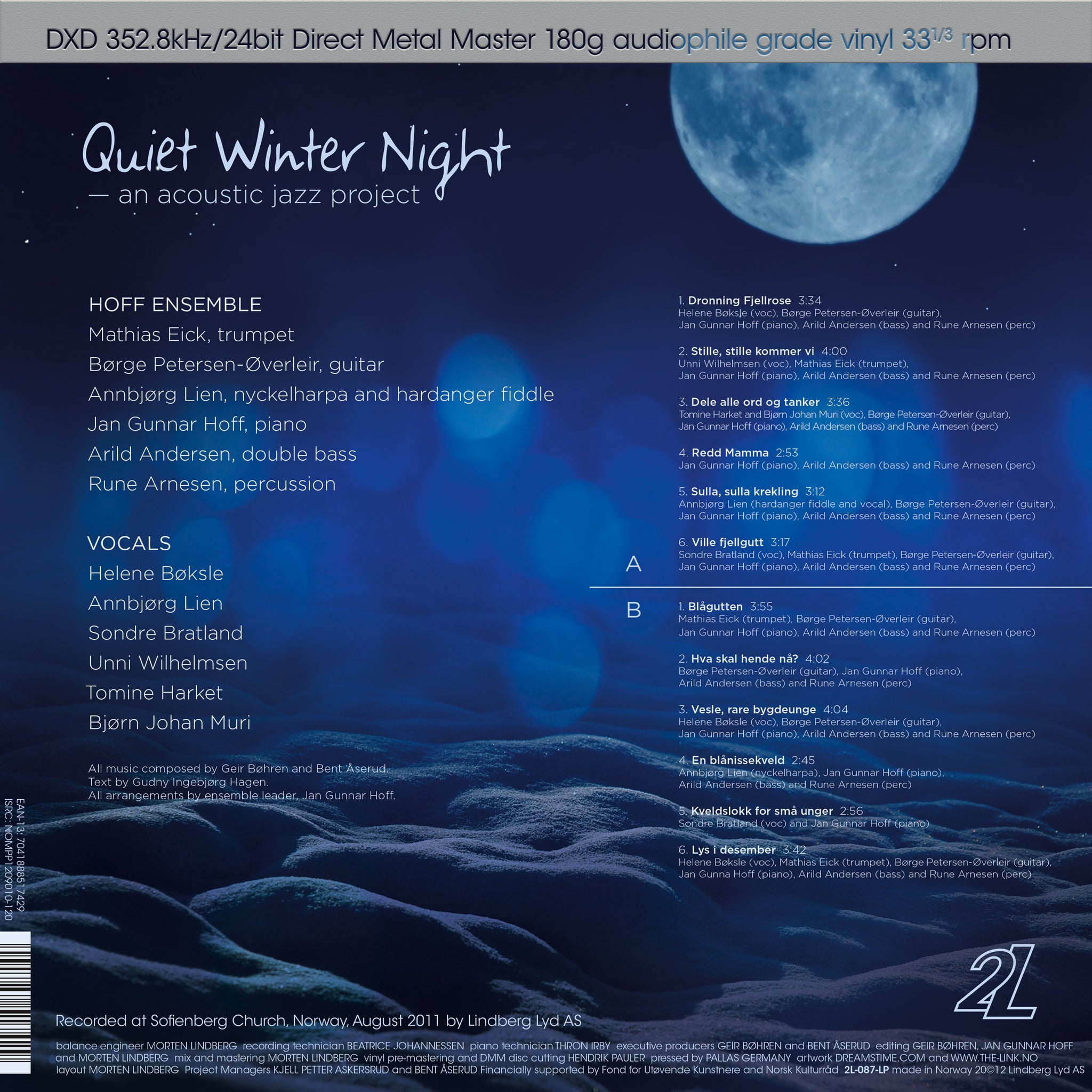 洋楽 Quiet Winter Night(180G/LP)HOFF ENSEMBLE Quiet Winter Night – an acoustic jazz project – Hoff Ensemble – 2L