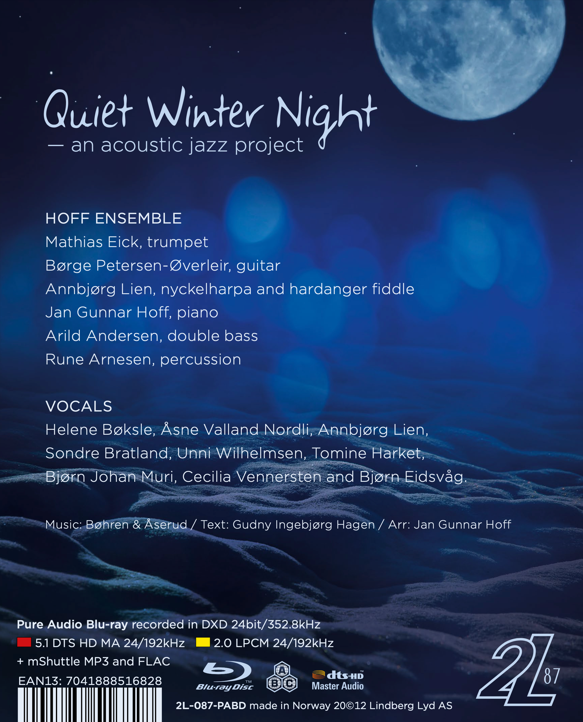 Quiet Winter Night – an acoustic jazz project – Hoff Ensemble – 2L